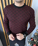 Стильный базовый демисезонный мужской свитер, теплый мужской свитер эластичный круглый вырез горловины 2XL