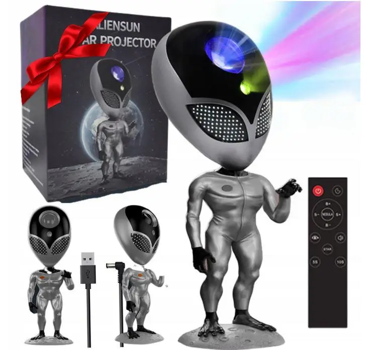 Світлодіодний проєктор "Alien Galaxy" проєктор зоряного неба нічник із пультом керування, фото 1