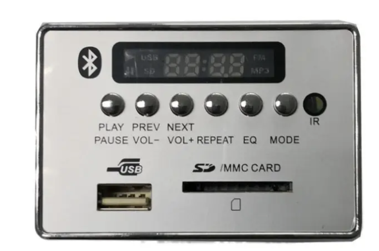 Аудіоплеєр автомобільний 12 В з Bluetooth 5.0 — USB, MP3 / WMA / WAV / APE, магнітола, сірий