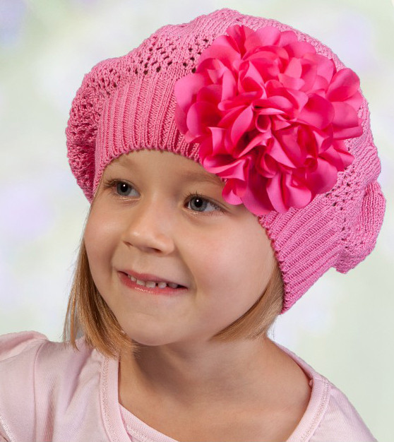 Головний убір для дівчаток Рожевий Осінь розмір 48-52, 3-002550 Tutu Польща, фото 1
