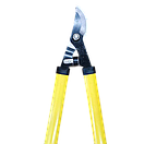 Сучкоріз садовий 580 мм  з металевими ручками з пориттям  TPR, фото 2