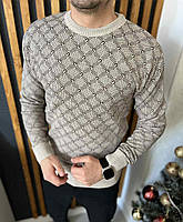 Стильный базовый демисезонный мужской свитер, теплый мужской свитер эластичный круглый вырез горловины