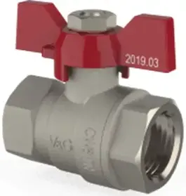 Кран кульовий V&G Optima    1/2" ВВ (червоний метелик) {28}