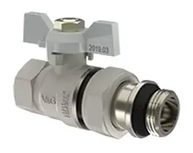 Кран кульовий з американкою V&G Optima    1/2"ВЗ (білий метелик) {18}