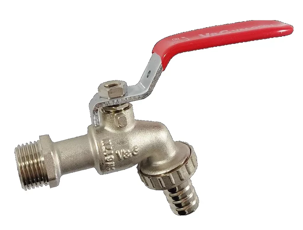 Кран для поливу 1/2" V&G Optima (червона ручка) {24}, фото 1