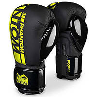 Перчатки боксерские Phantom APEX Elastic, Black/Neon Yellow 14 унций