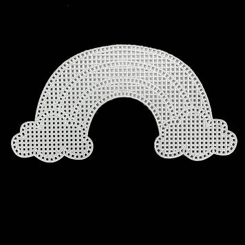 Канва пластикова фігурна веселка 16*8 см, колір білий
