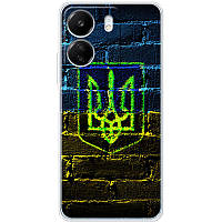 Чохол Силіконовий з Картинкою на Xiaomi Redmi 13C (Патріотичний, Герб України)