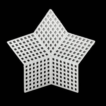 Канва пластикова фігурна зірка 90*90 мм, колір білий
