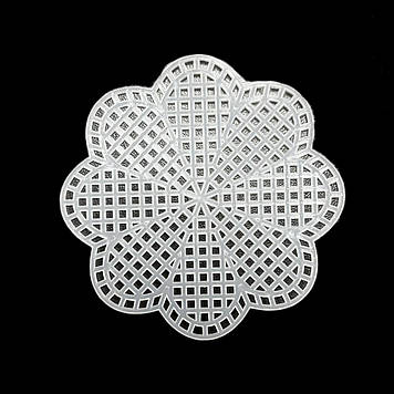 Канва пластикова фігурна зірка 80 мм, колір білий