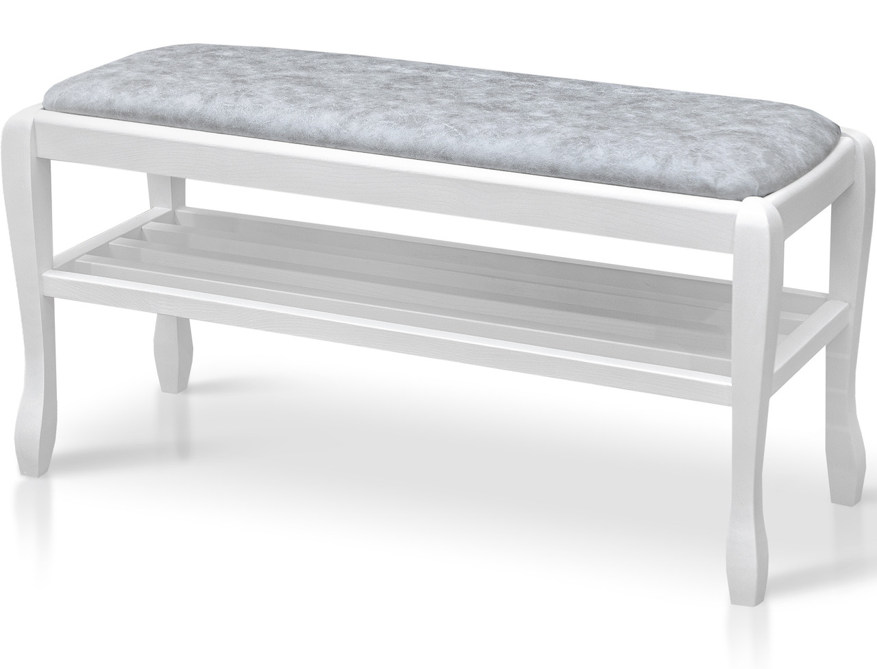 Банкетка дерев'яна в передпокій Сієста велика з полицею ТМ Мікс Мебель