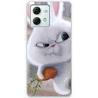 Чохол Силіконовий з Картинкою на Motorola G84 (Кролик Сніжок)