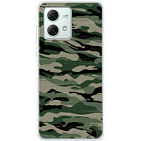 Чохол Силіконовий з Картинкою на Motorola G84 (Патріотичний, Камуфляж)