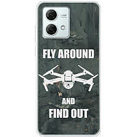 Чохол Силіконовий з Картинкою на Motorola G84 (Патріотичний, Дрон)