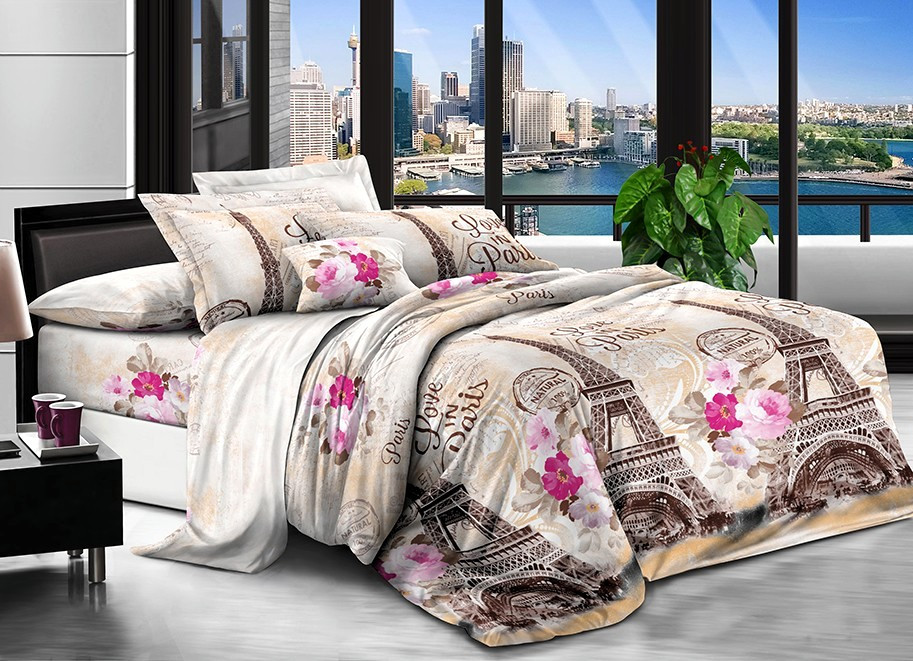 Набір постільної білизни Велюр № в419 Полуторний 150х220, на кнопках