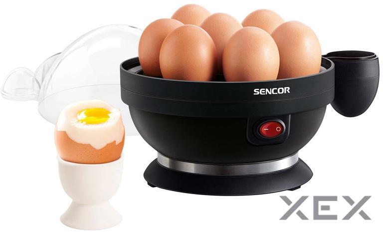Яйцеварка Sencor, 380Вт, механічне керування, 3 рівні приготування, на 7 яєць, пластик, год (SEG710BP) - фото 2 - id-p2089757673