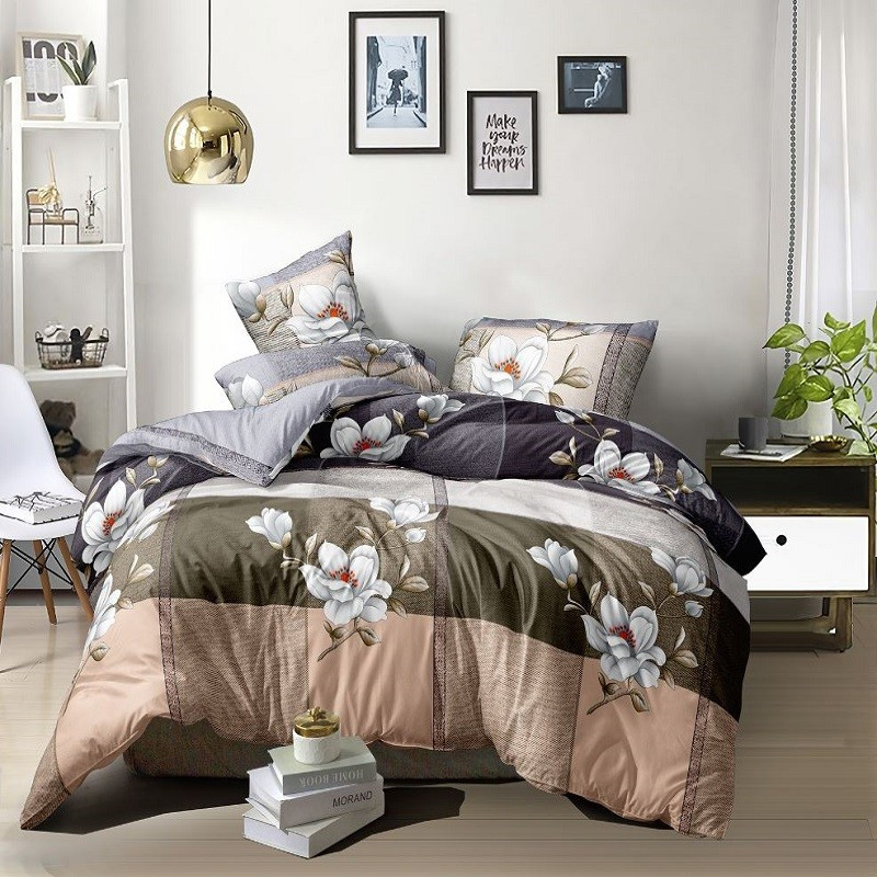 Набір постільної білизни Велюр № в418 Подвійний 200х220, на кнопках