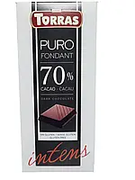 Черный шоколад без глютена Torras Puro Fondant Intens 70% 200 г