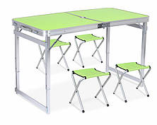 Кемпінговий набір стіл і 4 стільця посилений Folding Table для пікніка, фото 4