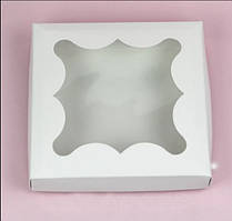 Коробка для торта з мілованого картону 300*300*150 мм ОКРЕМА КРИШКА
