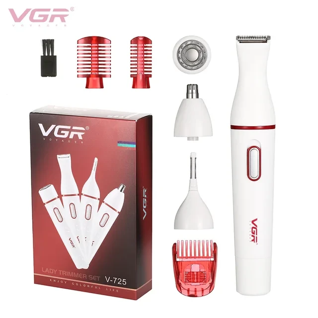 Тример для носа та брів VGR Set 4в1 V-725, фото 1