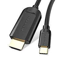 Адаптер Vention CGUBH, HDMI, Type-C, 2.0 м., Черный