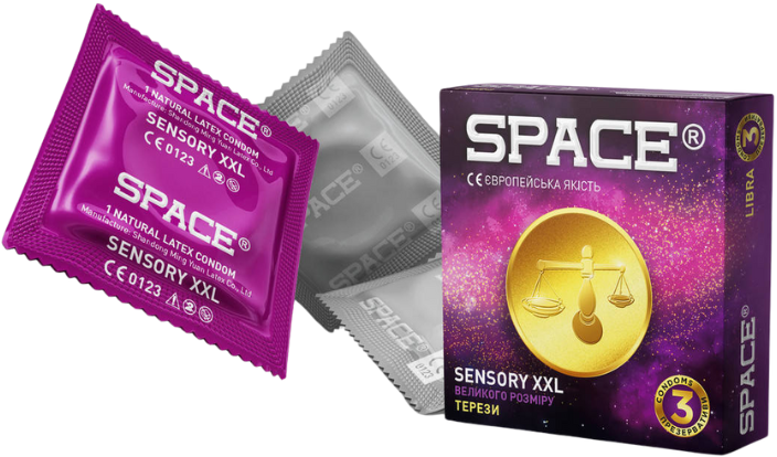 Презервативи Space Sensory XXL Ваги 3 шт