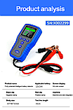 Тестер автомобільних акумуляторів CZD TKM020 12/24V LCD Battery Tester аналізатор акб, фото 5