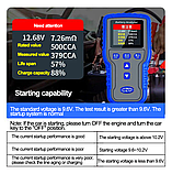 Тестер автомобільних акумуляторів CZD TKM020 12/24V LCD Battery Tester аналізатор акб, фото 7