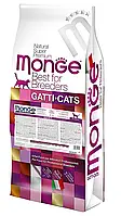 Сухой корм Monge Adult Cat Salmon для взрослых котов с лососем в возрасте от 1 до 7 лет - 10 кг