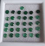 Смарагд натуральний природний в асортименті розмір та колір 3мм 0.11 карат, фото 2