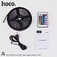 Світлодіодна стрічка Hoco 4 метри від USB з пультом 20 RGB кольорів LED color light strip DL30, фото 7