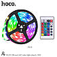 Світлодіодна стрічка Hoco 4 метри від USB з пультом 20 RGB кольорів LED color light strip DL30, фото 3
