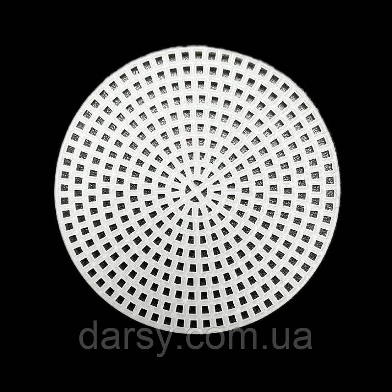 Канва пластикова фігурна коло 77 мм, колір білий, фото 1