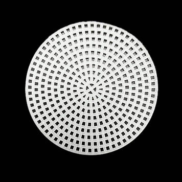 Канва пластикова фігурна коло 77 мм, колір білий