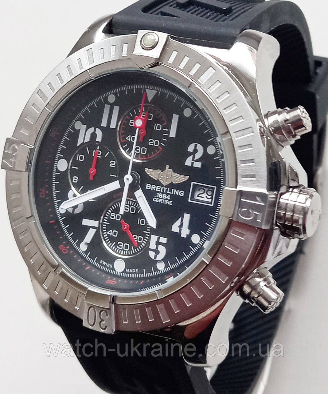 Годинник чоловічий Chrono Avenger black хронограф.карт.ААА