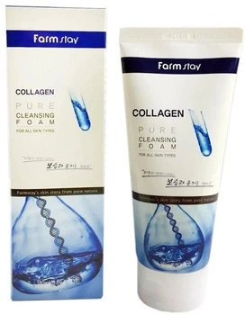 Колагенова пінка для вмивання FarmStay Collagen Pure Cleansing Foam 170 мл