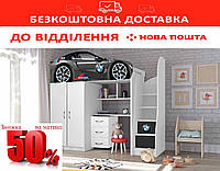 Кровать-горка 80*170 Bed Room №1 BMW Графит без ТУМБЫ