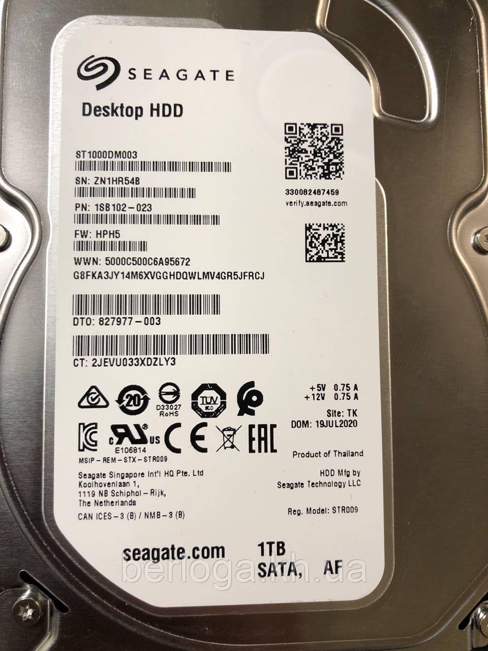 Жорсткий диск Seagate Desktop HDD 1 TB ST1000DM003