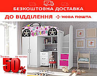 Ліжко-горка 80*170 Bed Room №1 Princess Pink без ТУМБИ