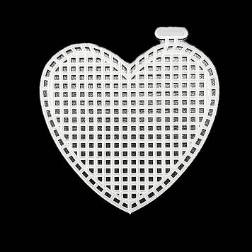 Канва пластикова фігурна закладка 75*70 мм, колір білий