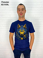 Мужская футболка с DTF-принтом Волк на заказ