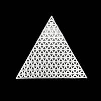 Канва пластиковая фигурная треугольник 75*65 мм, цвет белый