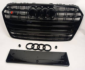 Решітка радіатора Audi A7 2014-2017 стиль Audi S7 (Black)