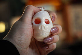 Іграшка стискання силіконова Череп Гуманоїда з хробаками 5*5см