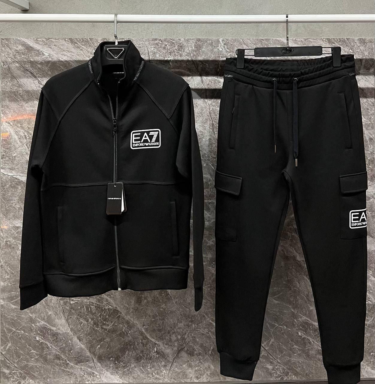 Чоловічий спортивний костюм Armani CK7340 чорний S, M, L, фото 1