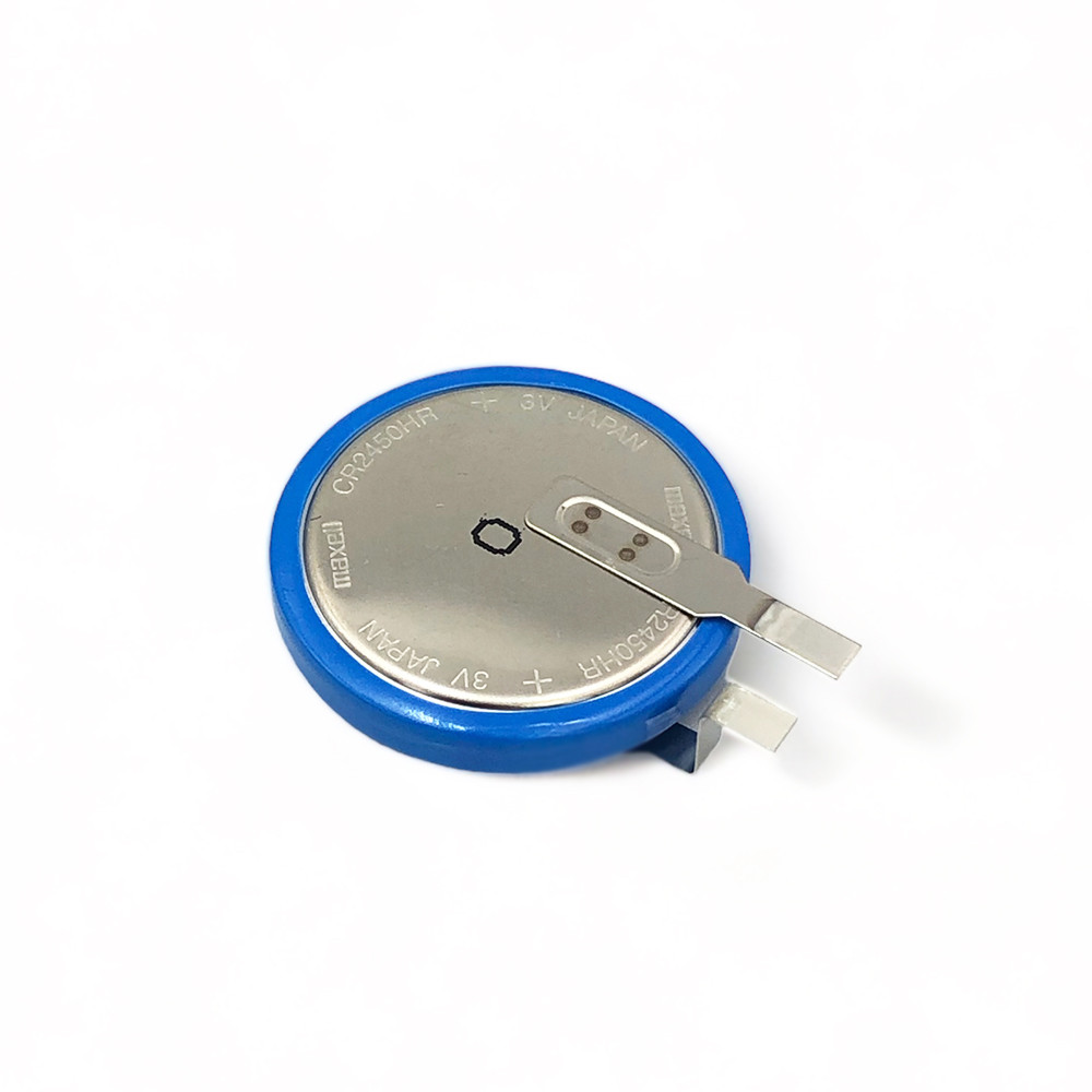 Батарейка Maxell CR2450HR Lithium (3v) з контактами (для датчика тиску в шині авто) 1шт