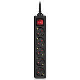 Популярний! Мережевий фільтр живлення REAL-EL RS-Protect M 3m, black (EL122300028) - Краща якість тільки на Nukleon.com.ua, фото 7