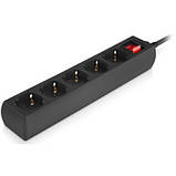 Популярний! Мережевий фільтр живлення REAL-EL RS-Protect M 3m, black (EL122300028) - Краща якість тільки на Nukleon.com.ua, фото 9