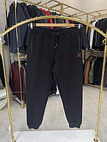 Мужские теплые спортивные штаны на манжетах La Vita 158c (батал) 6XL черные